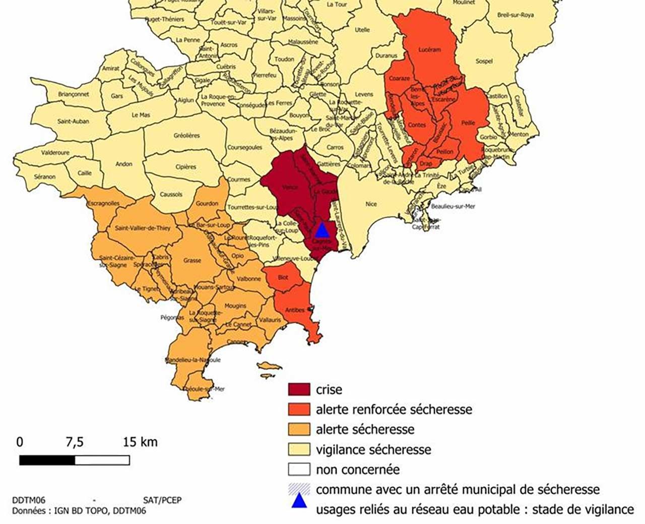 Sécheresse : la carte des restrictions d'eau du 24 juillet 2026.